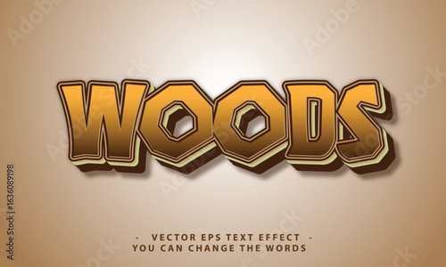 woods text with effect illustration