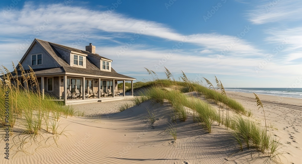 Obraz premium beach huts on the beach