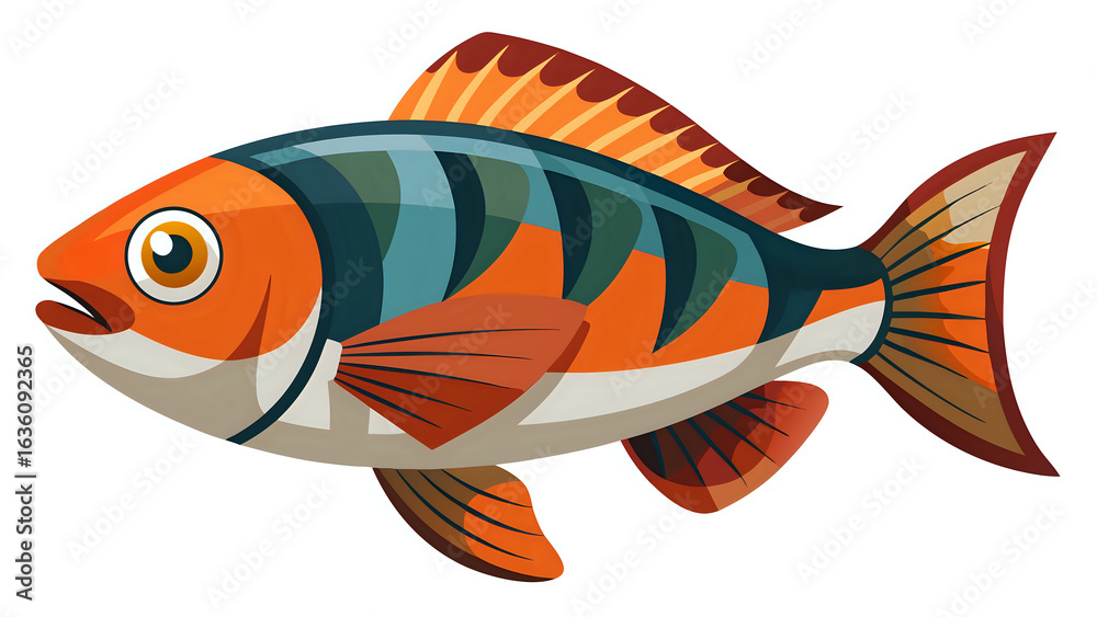 Fototapeta premium fish ,vector illustration white background