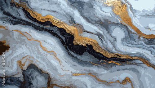 A marble wall with a gold stripe on top and a black stripe on the bottom. The wall is made of marble and has a unique texture. The gold stripe adds a touch of luxury and elegance to the wall