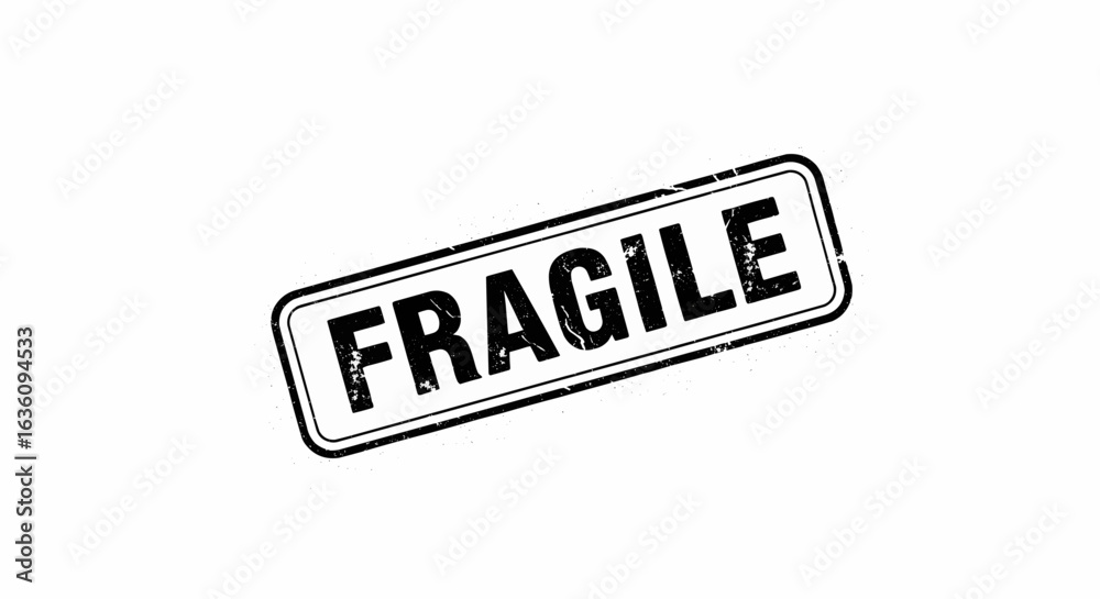 Fototapeta premium Fragile rubber stamp grunge vector illustration design.