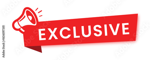 Exclusive Alert: A vibrant banner, splashed with a bold red hue, proclaims EXCLUSIVE alongside a megaphone emblem. A call to seize the moment 