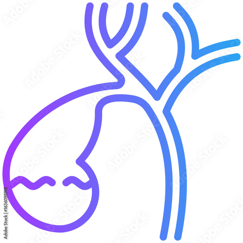 Gallbladder icon for human body, business, medical, clinic, website, application, printing, document, poster design, etc
