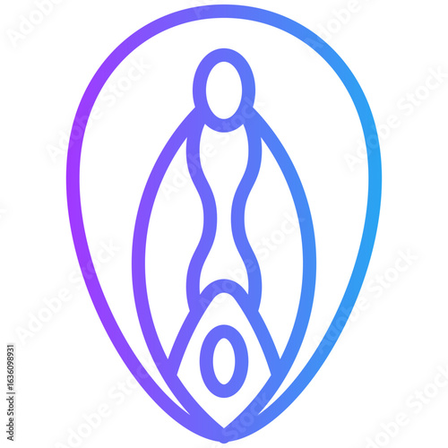 Vagina icon for human body, business, medical, clinic, website, application, printing, document, poster design, etc