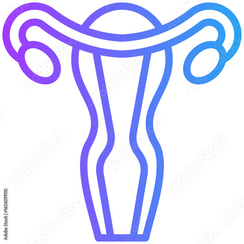 Uterus icon for human body, business, medical, clinic, website, application, printing, document, poster design, etc