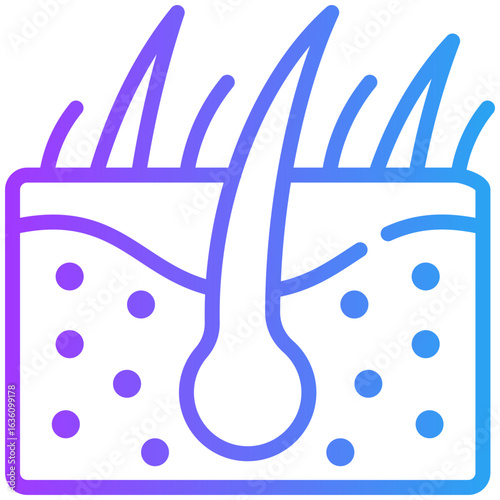 Skin icon for human body, business, medical, clinic, website, application, printing, document, poster design, etc
