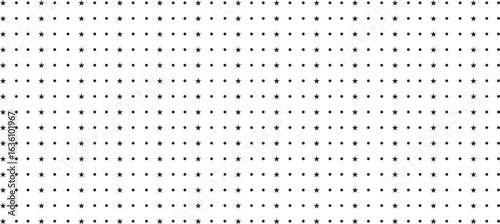 Minimal black dotted pattern on white background in seamless horizontal rows. Simple polka dot design perfect for wallpapers, packaging, textiles, and modern branding backgrounds.