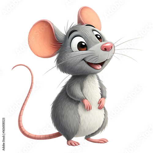 cartoon rat isolated on white background