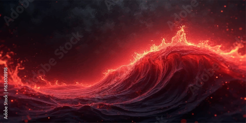 Colorful sunset fire abstract cloudscape background with red, orange, and blue flames of light