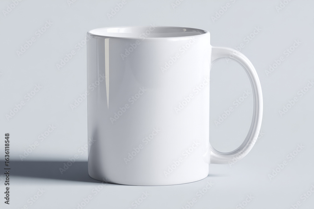 Obraz premium white mug on white background