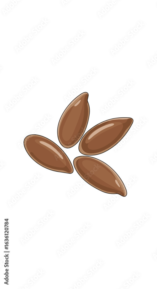 Obraz premium Brown flaxseeds rich in nutrients and fiber for healthy eating and wellness