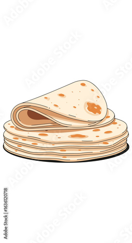 Fluffy flatbreads ready for delicious meal preparations and culinary adventures