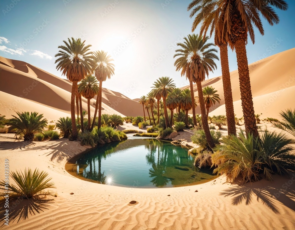 Fototapeta premium Remote Desert Oasis