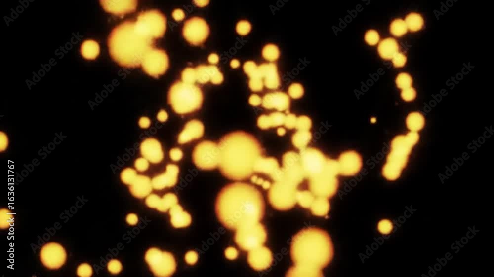 Glowing yellow sparkles on transparent background with black copy space Glowing yellow sparkles on transparent background with black copy space