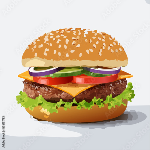 Saftiger Cheeseburger