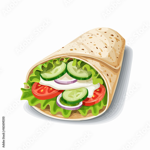 Frischer Hähnchen-Wrap