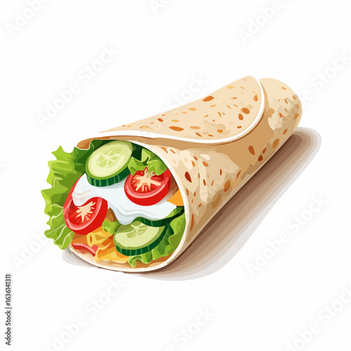Frischer Hähnchen-Wrap