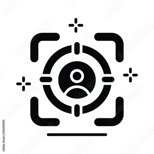A premium glyph icon for audience targeting system
