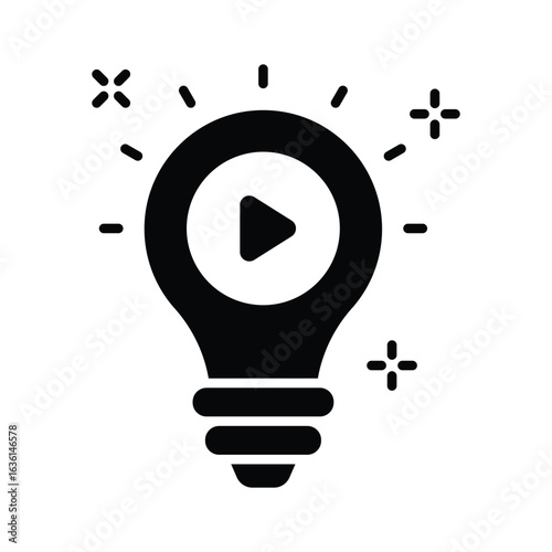 Get this trendy glyph style icon of marketing idea