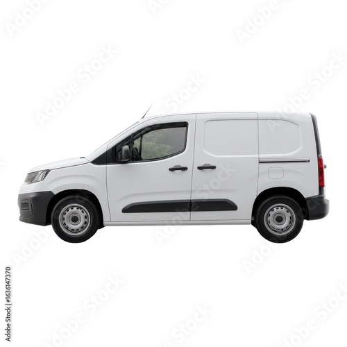 White Delivery Van with Simple Design and Clean Lines