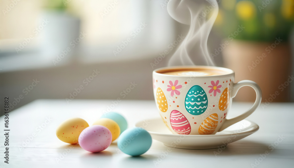 Fototapeta premium Happy easter coffee