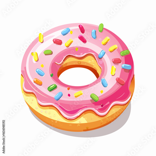 Frischer Donut mit Zuckerglasur