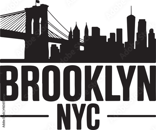 Brooklyn NYC Skyline Silhouette