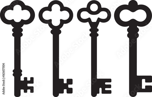 Antique ornate keys antique keys vintage keys