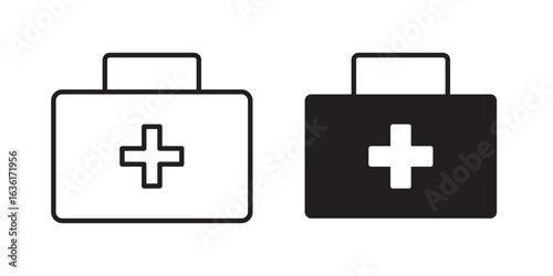 Doctor’s Bag Icon. Medical Bag Icon First aid kit Healthcare Iconset Hospital Symbol, Emergency, Saving People, Help, Doctor's bag
