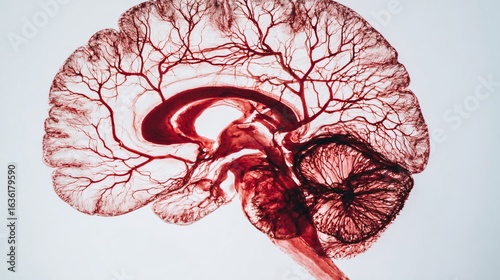 Hemorrhagic Stroke in Brain Blood Vessel Neurology Medical Concept Picture