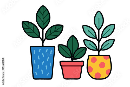 Potted House Plants Indoor Foliage Planters for Modern Eco Home Decor