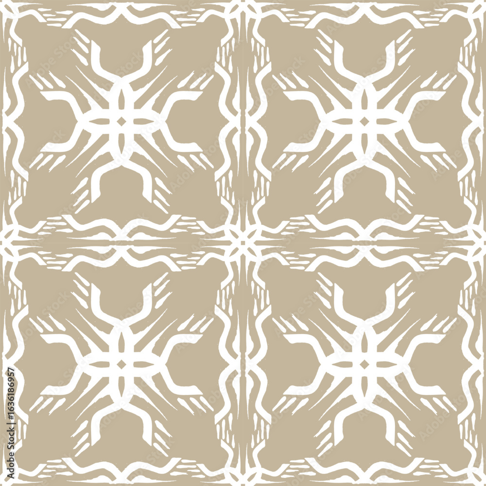 Obraz premium vintage embroidery ikat ethnic batik boho aztec tribal ancient pattern seamless background for fashion fabric and textile,2d illustration