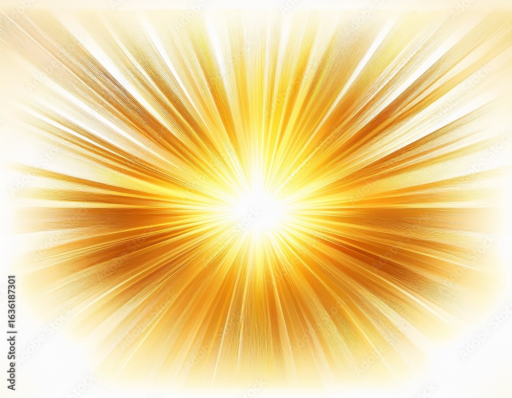 warm golden sun flare with expanding rays on white background warm golden sun flare with expanding rays on white background