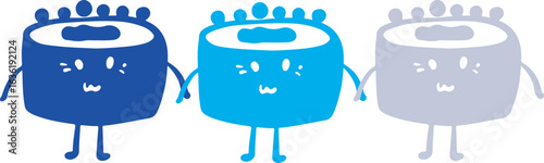 Cute sushi character Japanese cuisine