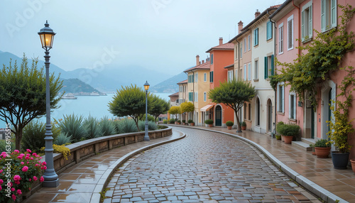 Fototapeta Naklejka Na Ścianę i Meble -  Beautiful old European city streets with historic architecture and charming stone facades
