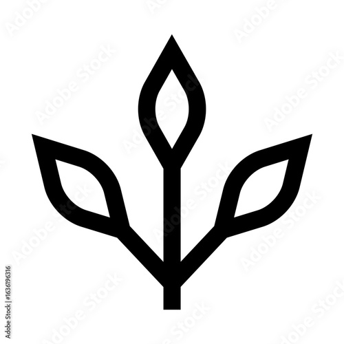 tree sapling icon on white background