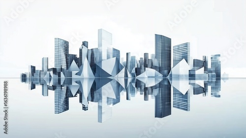 Abstract Cityscape Reflection