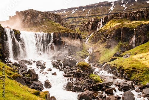 Beautiful Vestdalsfossar in east Iceland