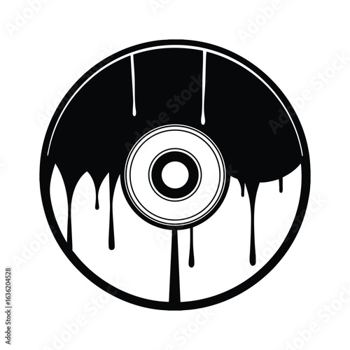 vector illustration of a cd player