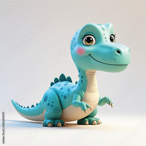 blue trex kid vector illustration on white background