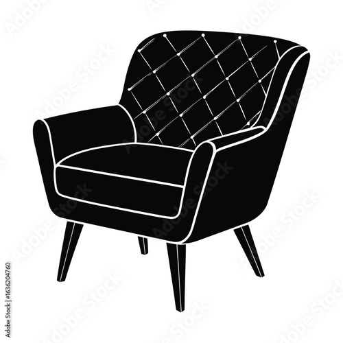 black leather armchair
