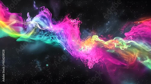 Abstract colorful cosmic nebula
