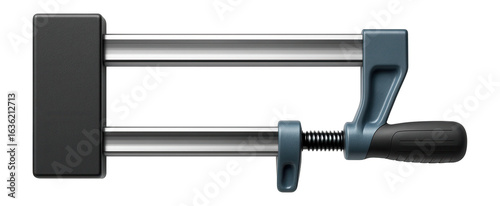 Parallel clamp with a dual-bar system and a large clamping surface for a professional workshop.