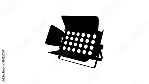  Lighting for Stage, black isolated silhouette