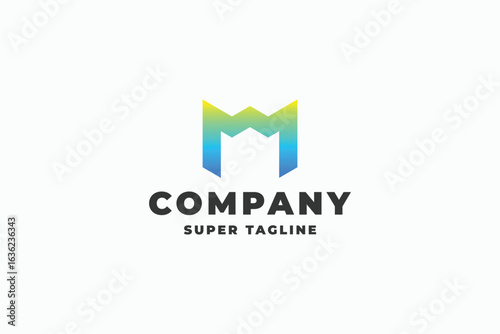 Free Download Modrena Geometric M Logo
 - GFXLoad