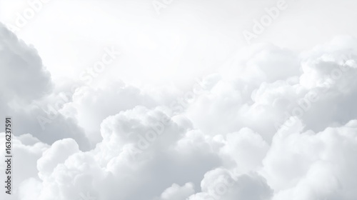 Fototapeta Naklejka Na Ścianę i Meble -  soft white clouds on white background with dreamy minimal atmosphere