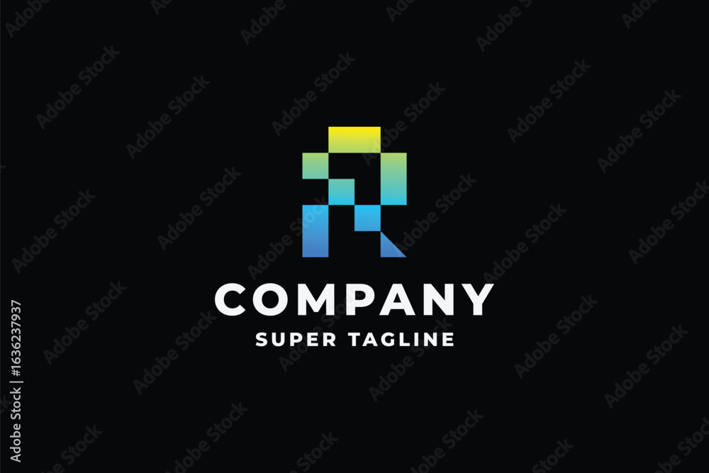 Obraz premium Redigita Letter R Logo