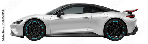 High-performance plug-in hybrid sports car with a low profile and wide stance