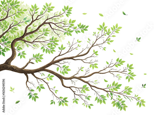 Wallpaper Mural tree branches on AI generated by PNG Torontodigital.ca