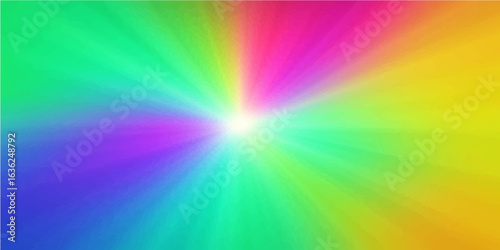 Abstract colorful rainbow background with bright light and vibrant spectrum design